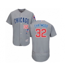 Men's Chicago Cubs #32 Tyler Chatwood Grey Road Flex Base Authentic Collection Baseball Player Jersey