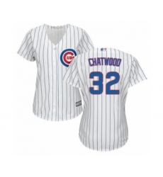 Women's Chicago Cubs #32 Tyler Chatwood Authentic White Home Cool Base Baseball Player Jersey