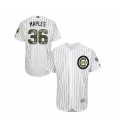 Men's Chicago Cubs #36 Dillon Maples Authentic White 2016 Memorial Day Fashion Flex Base Baseball Player Jersey