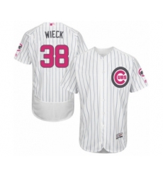 Men's Chicago Cubs #38 Brad Wieck Authentic White 2016 Mother's Day Fashion Flex Base Baseball Player Jersey