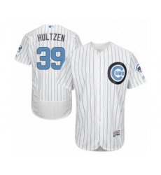 Men's Chicago Cubs #39 Danny Hultzen Authentic White 2016 Father's Day Fashion Flex Base Baseball Player Jersey