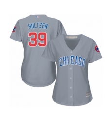 Women's Chicago Cubs #39 Danny Hultzen Authentic Grey Road Cool Base Baseball Player Jersey