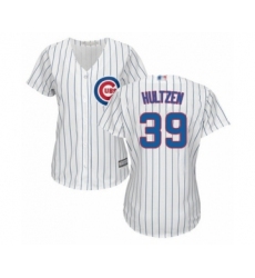 Women's Chicago Cubs #39 Danny Hultzen Authentic White Home Cool Base Baseball Player Jersey