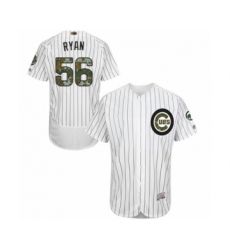 Men's Chicago Cubs #56 Kyle Ryan Authentic White 2016 Memorial Day Fashion Flex Base Baseball Player Jersey