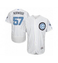 Men's Chicago Cubs #57 James Norwood Authentic White 2016 Father's Day Fashion Flex Base Baseball Player Jersey