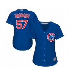 Women's Chicago Cubs #57 James Norwood Authentic Royal Blue Alternate Cool Base Baseball Player Jersey