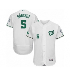 Men's Washington Nationals #5 Adrian Sanchez White Celtic Flexbase Authentic Collection Baseball Player Jersey