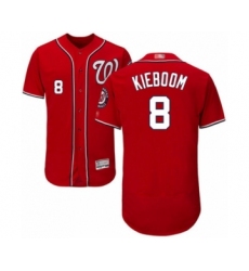 Men's Washington Nationals #8 Carter Kieboom Red Alternate Flex Base Authentic Collection Baseball Player Jersey