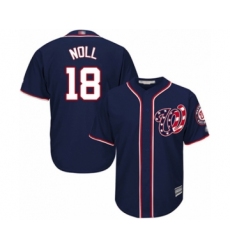 Youth Washington Nationals #18 Jake Noll Authentic Navy Blue Alternate 2 Cool Base Baseball Player Jersey