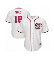 Youth Washington Nationals #18 Jake Noll Authentic White Home Cool Base Baseball Player Jersey