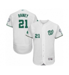 Men's Washington Nationals #21 Tanner Rainey White Celtic Flexbase Authentic Collection Baseball Player Jersey