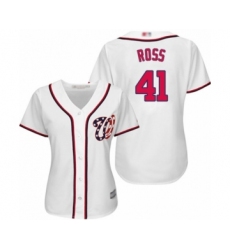 Women's Washington Nationals #41 Joe Ross Authentic White Home Cool Base Baseball Player Jersey