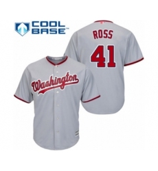 Youth Washington Nationals #41 Joe Ross Authentic Grey Road Cool Base Baseball Player Jersey