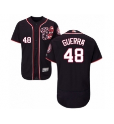 Men's Washington Nationals #48 Javy Guerra Navy Blue Alternate Flex Base Authentic Collection Baseball Player Jersey