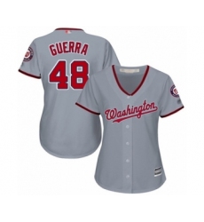 Women's Washington Nationals #48 Javy Guerra Authentic Grey Road Cool Base Baseball Player Jersey