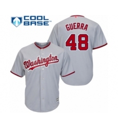 Youth Washington Nationals #48 Javy Guerra Authentic Grey Road Cool Base Baseball Player Jersey