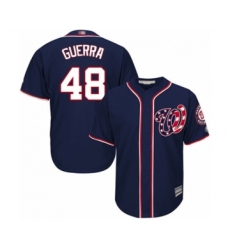 Youth Washington Nationals #48 Javy Guerra Authentic Navy Blue Alternate 2 Cool Base Baseball Player Jersey