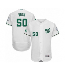 Men's Washington Nationals #50 Austin Voth White Celtic Flexbase Authentic Collection Baseball Player Jersey