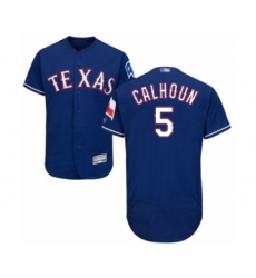 Men's Texas Rangers #5 Willie Calhoun Royal Blue Alternate Flex Base Authentic Collection Baseball Player Jersey