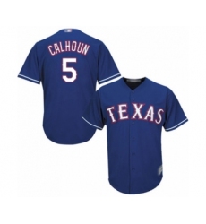 Youth Texas Rangers #5 Willie Calhoun Authentic Royal Blue Alternate 2 Cool Base Baseball Player Jersey
