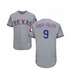 Men's Texas Rangers #9 Isiah Kiner-Falefa Grey Road Flex Base Authentic Collection Baseball Player Jersey