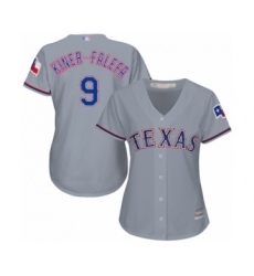 Women's Texas Rangers #9 Isiah Kiner-Falefa Authentic Grey Road Cool Base Baseball Player Jersey