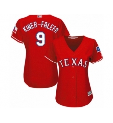 Women's Texas Rangers #9 Isiah Kiner-Falefa Authentic Red Alternate Cool Base Baseball Player Jersey
