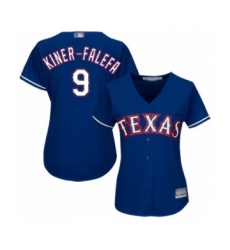 Women's Texas Rangers #9 Isiah Kiner-Falefa Authentic Royal Blue Alternate 2 Cool Base Baseball Player Jersey