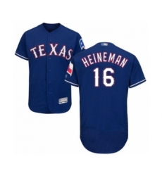 Men's Texas Rangers #16 Scott Heineman Royal Blue Alternate Flex Base Authentic Collection Baseball Player Jersey