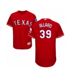Men's Texas Rangers #39 Kolby Allard Red Alternate Flex Base Authentic Collection Baseball Player Jersey