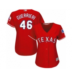 Women's Texas Rangers #46 Taylor Guerrieri Authentic Red Alternate Cool Base Baseball Player Jersey