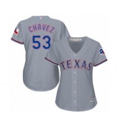 Women's Texas Rangers #53 Jesse Chavez Authentic Grey Road Cool Base Baseball Player Jersey