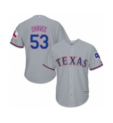 Youth Texas Rangers #53 Jesse Chavez Authentic Grey Road Cool Base Baseball Player Jersey