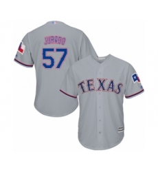 Youth Texas Rangers #57 Ariel Jurado Authentic Grey Road Cool Base Baseball Player Jersey