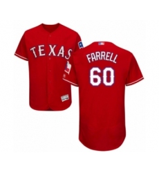 Men's Texas Rangers #60 Luke Farrell Red Alternate Flex Base Authentic Collection Baseball Player Jersey