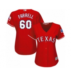 Women's Texas Rangers #60 Luke Farrell Authentic Red Alternate Cool Base Baseball Player Jersey