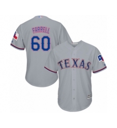 Youth Texas Rangers #60 Luke Farrell Authentic Grey Road Cool Base Baseball Player Jersey