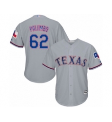 Youth Texas Rangers #62 Joe Palumbo Authentic Grey Road Cool Base Baseball Player Jersey