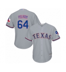 Youth Texas Rangers #64 C.D. Pelham Authentic Grey Road Cool Base Baseball Player Jersey