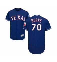 Men's Texas Rangers #70 Brock Burke Royal Blue Alternate Flex Base Authentic Collection Baseball Player Jersey