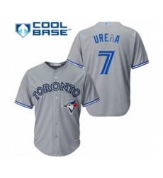Youth Toronto Blue Jays #7 Richard Urena Authentic Grey Road Baseball Player Jersey