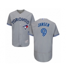 Men's Toronto Blue Jays #9 Danny Jansen Grey Road Flex Base Authentic Collection Baseball Player Jersey