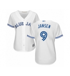 Women's Toronto Blue Jays #9 Danny Jansen Authentic White Home Baseball Player Jersey