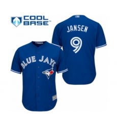 Youth Toronto Blue Jays #9 Danny Jansen Authentic Blue Alternate Baseball Player Jersey