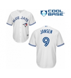Youth Toronto Blue Jays #9 Danny Jansen Authentic White Home Baseball Player Jersey