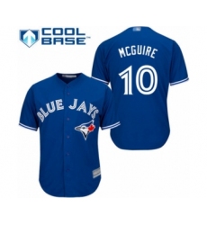 Youth Toronto Blue Jays #10 Reese McGuire Authentic Blue Alternate Baseball Player Jersey