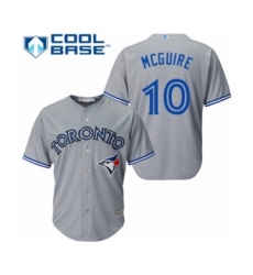 Youth Toronto Blue Jays #10 Reese McGuire Authentic Grey Road Baseball Player Jersey