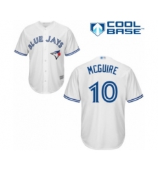 Youth Toronto Blue Jays #10 Reese McGuire Authentic White Home Baseball Player Jersey