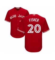 Youth Toronto Blue Jays #20 Derek Fisher Authentic Scarlet Alternate Baseball Player Jersey