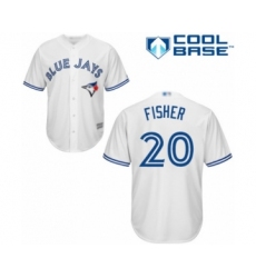 Youth Toronto Blue Jays #20 Derek Fisher Authentic White Home Baseball Player Jersey